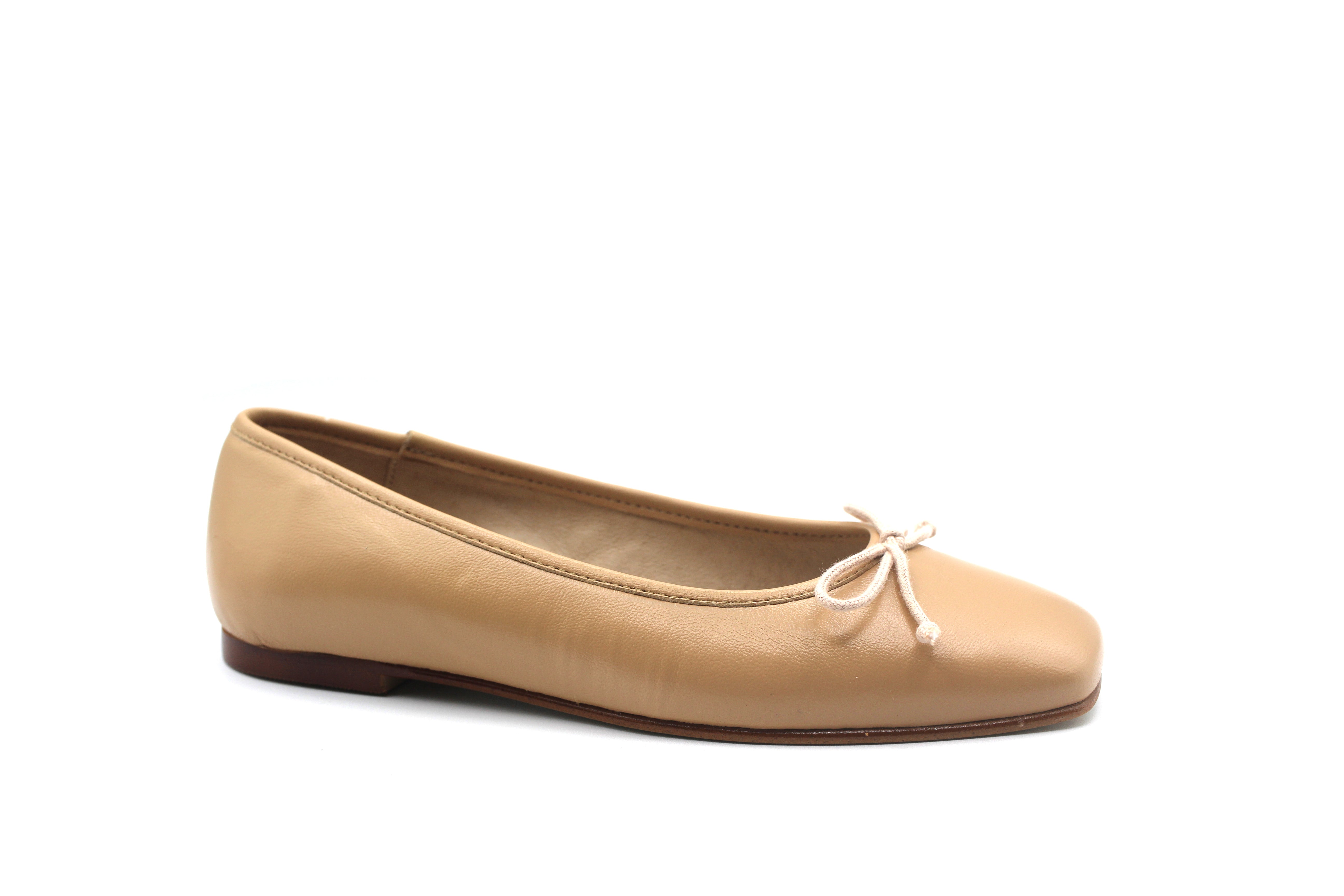Valencia Taupe Square Ballet Flat