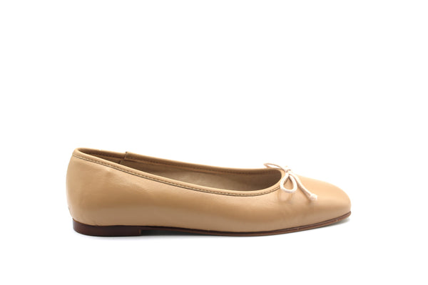 Valencia Taupe Square Ballet Flat