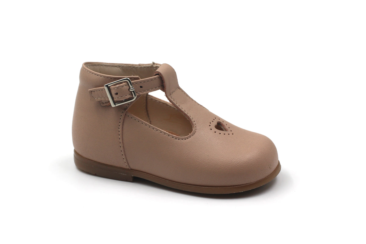 Beberlis Nude Baby T-strap with Heart Cutout – HAL Shoes