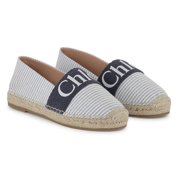 Chloe Blue Striped Espadrille