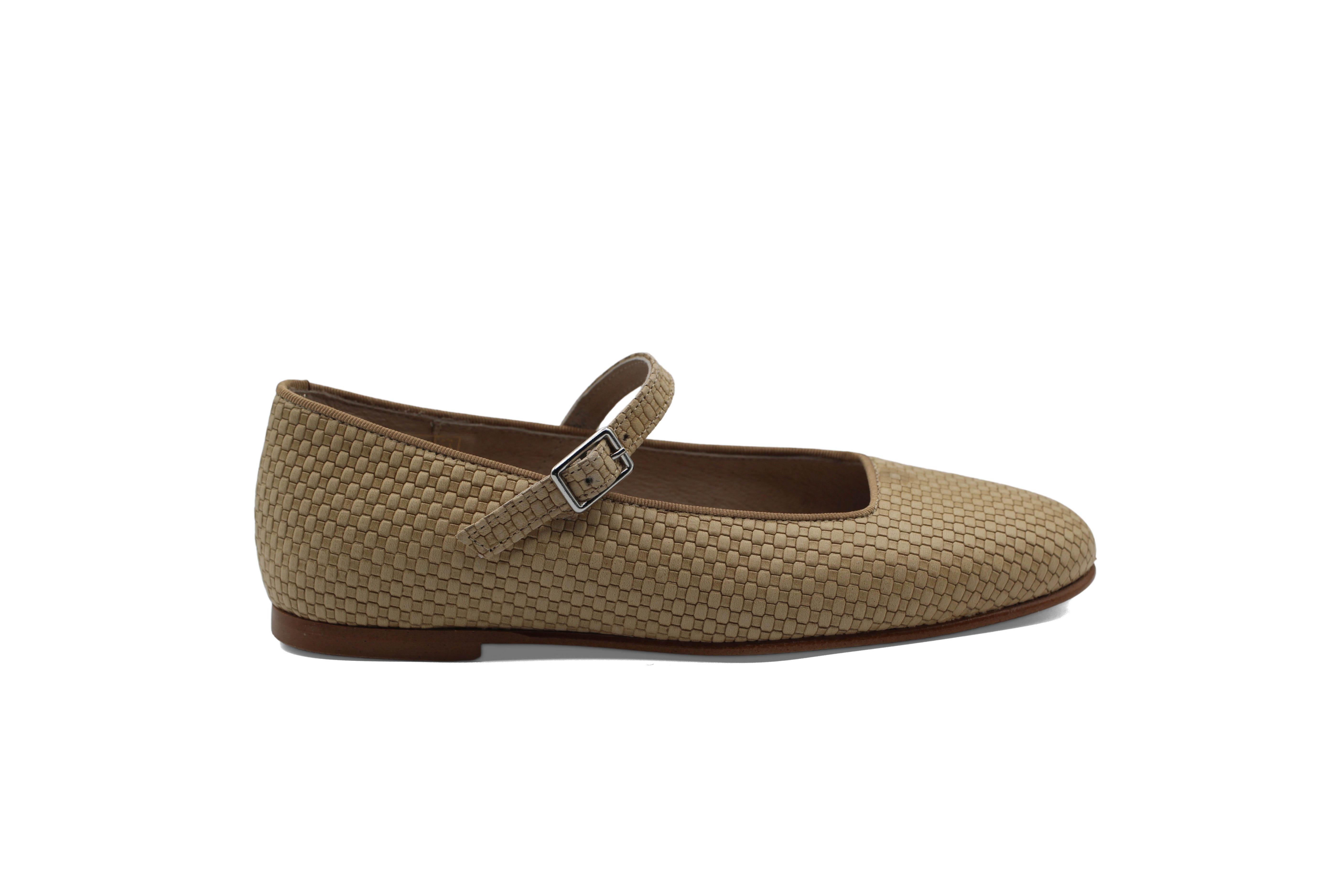 Valencia Camel Woven Mary Jane