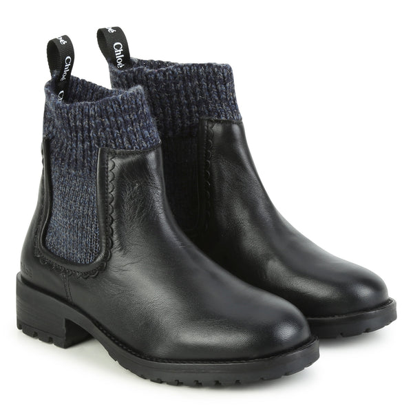 Chloe Black Leather Boot