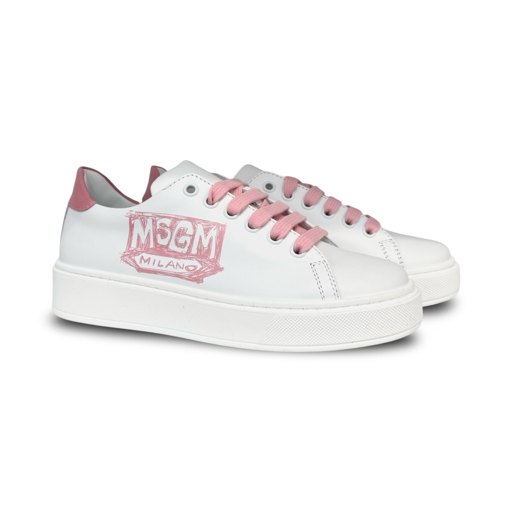 MSGM White Pink Sneaker – HAL Shoes