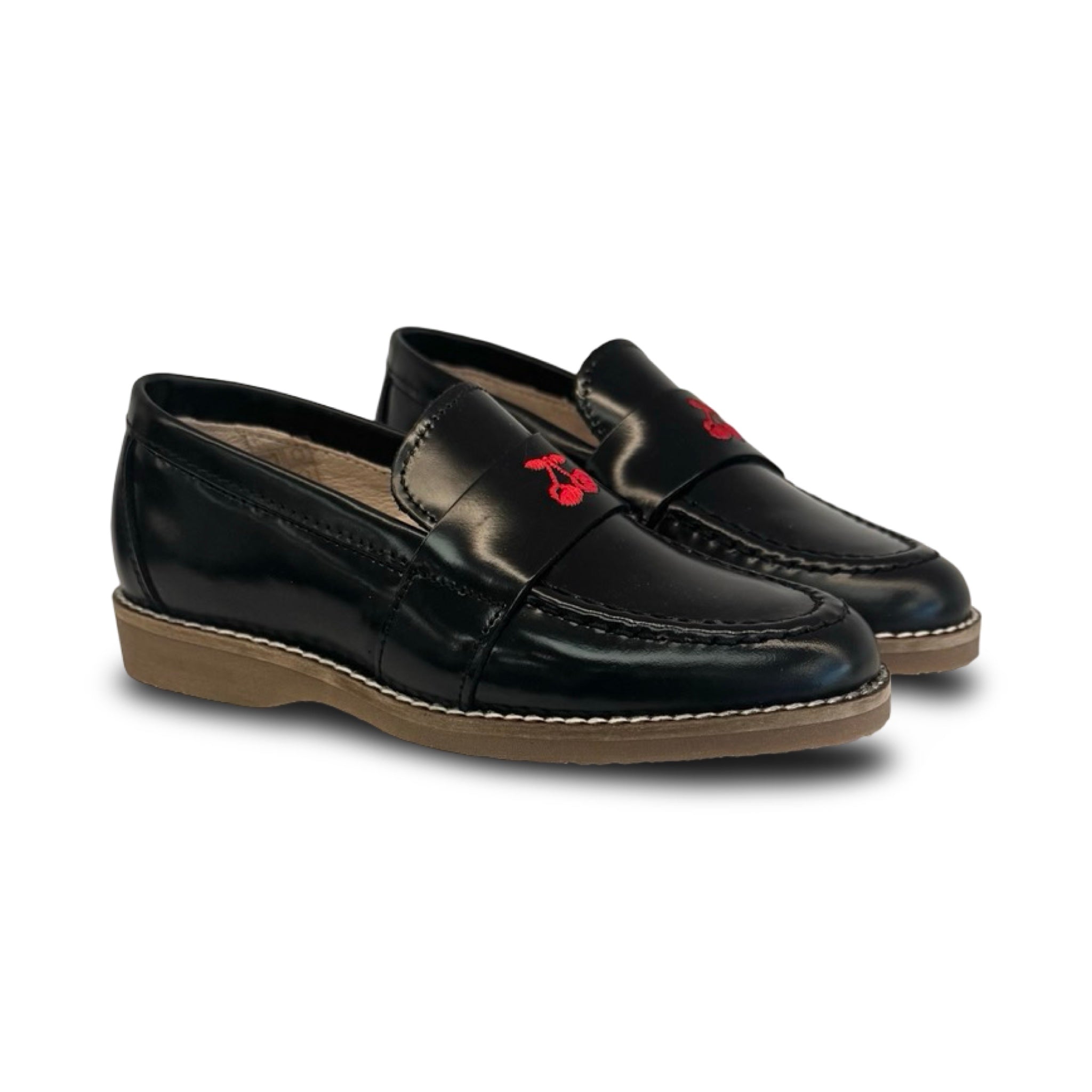 Don Louis Black Cherry Embroidery Laofer