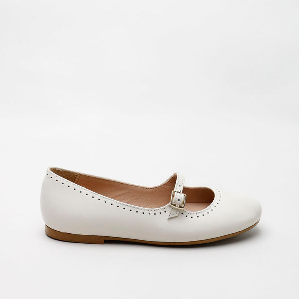 Papanatas Beige Buckle Strap Mary Jane