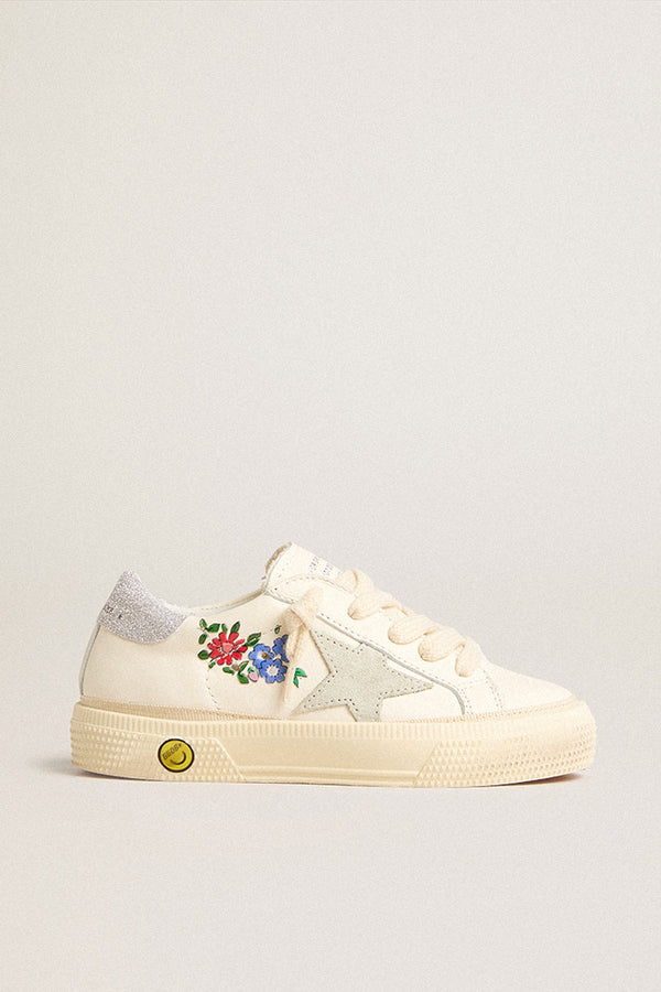 Golden Goose White Floral Lace Sneaker