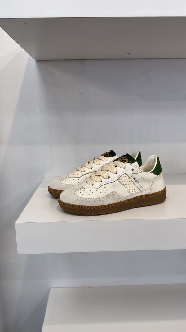 Rondinella White And Green Sneaker