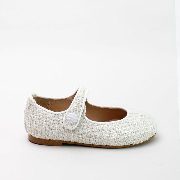 Papanatas White Tweed Mary Jane