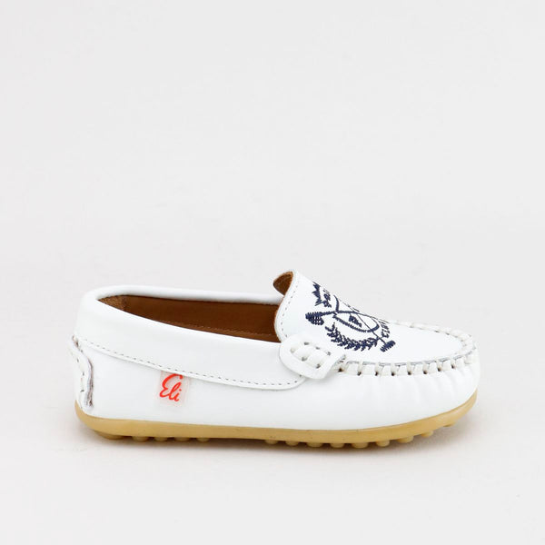 Papanatas White Embroidered Loafer
