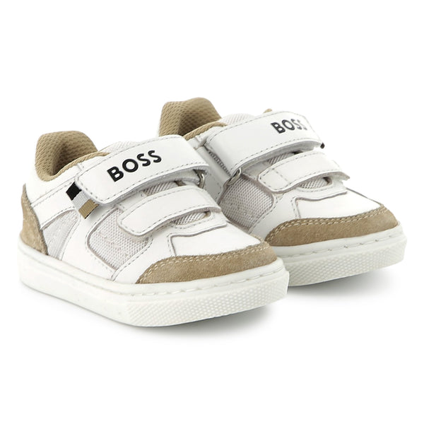 Hugo Boss White Mini Me Sneaker Velcro Closure