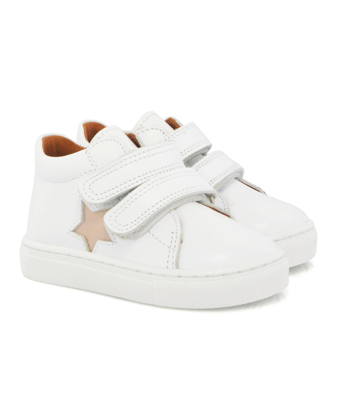 Atlanta White With Pink Star Baby Sneaker