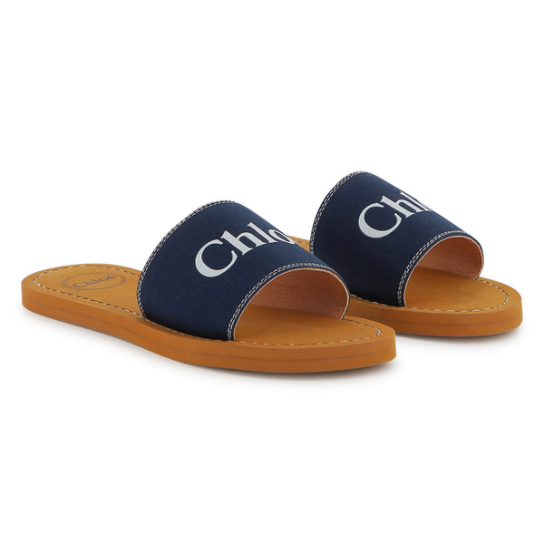 Chloe Navy Logo Slide