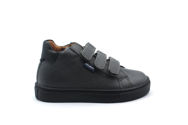 Atlanta Safiano Gray Three Velcro Sneaker