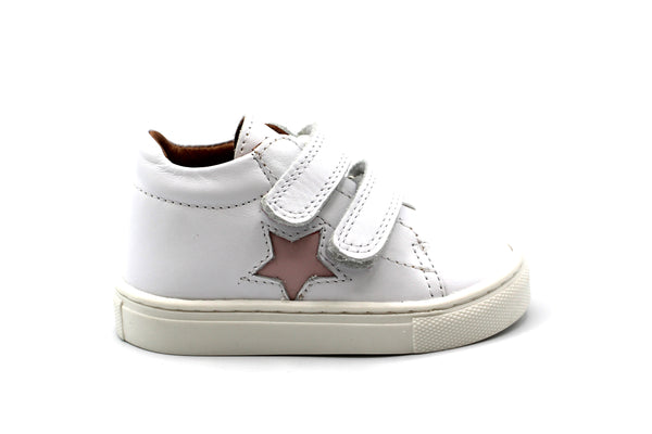 Atlanta White and Pink Star Baby Sneaker