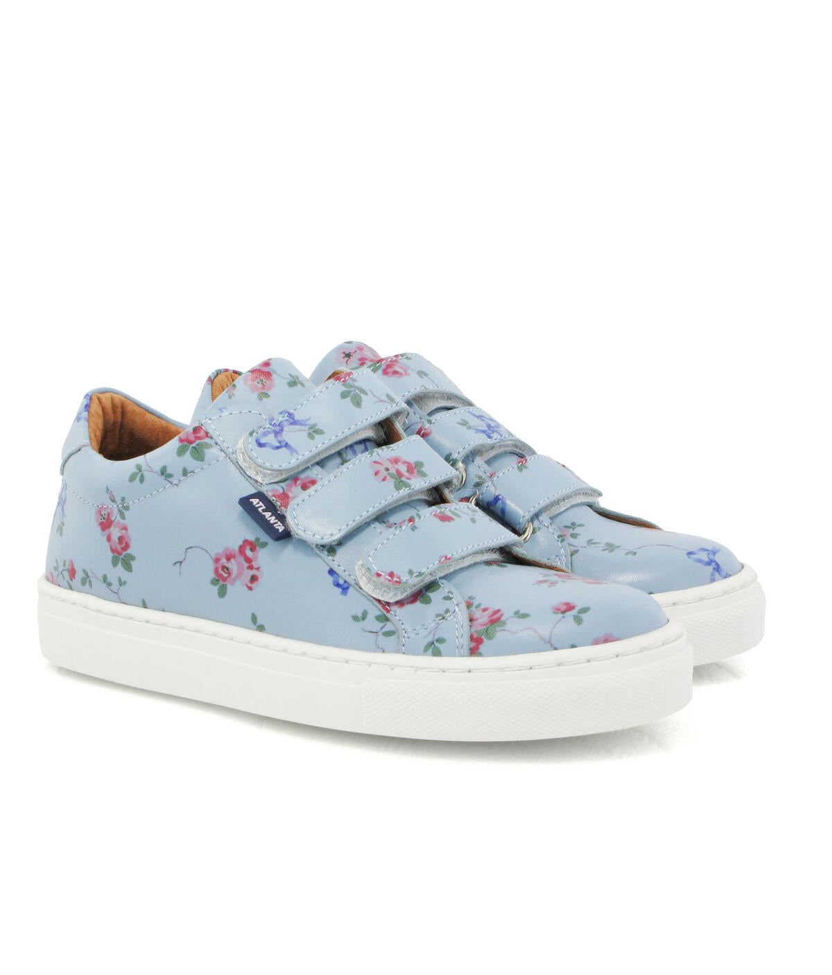 Atlanta Blue Floral Velcro Sneaker