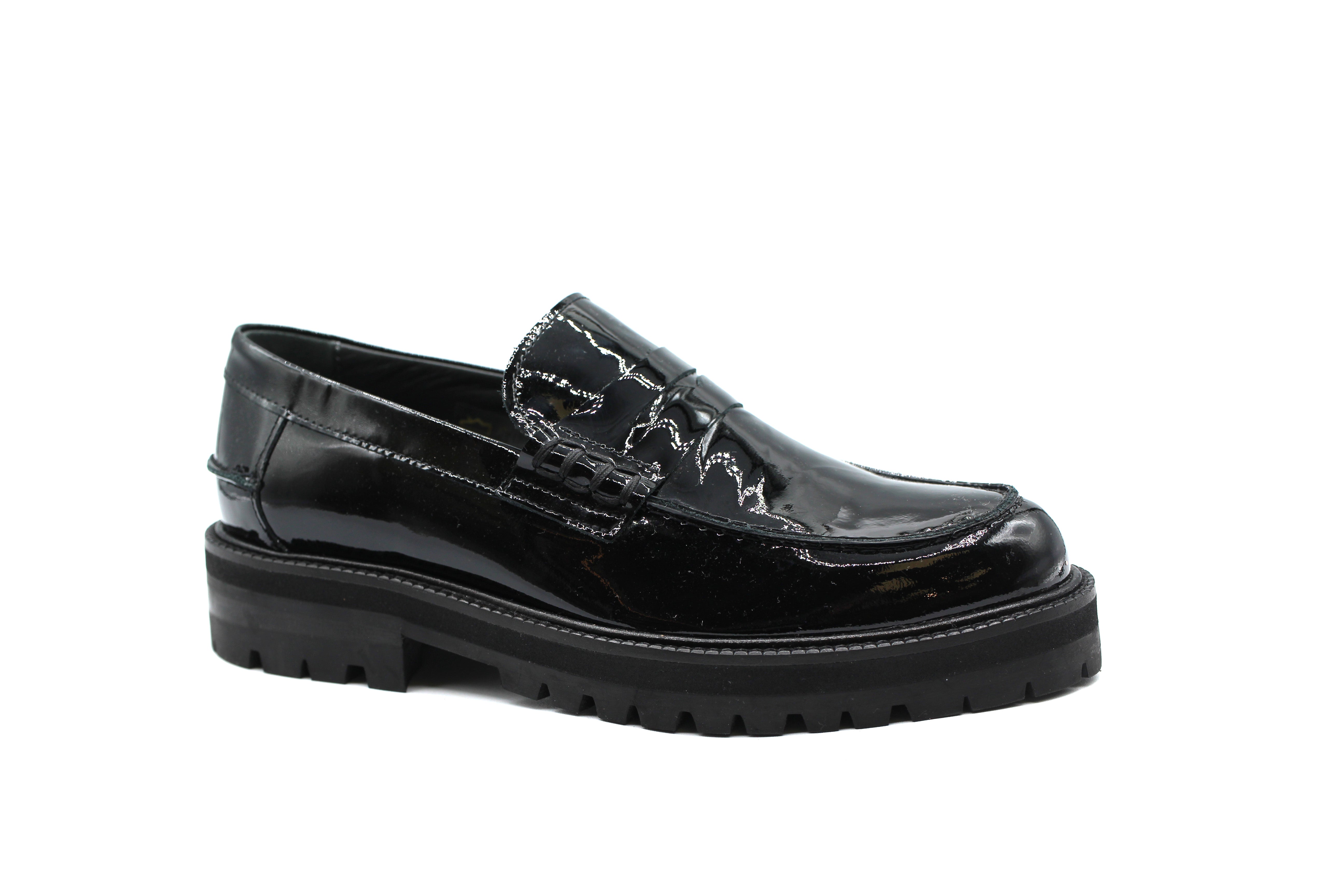 Angulus Black Patent Loafer – HAL Shoes