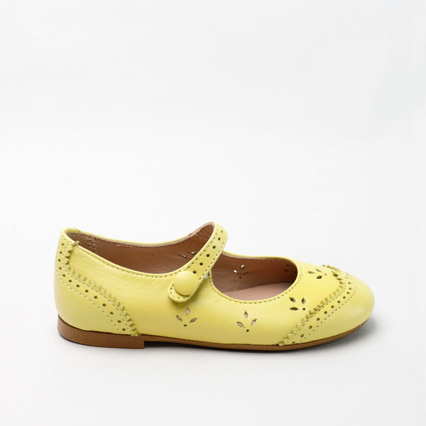 Papanatas Yellow Wingtip Cut Out Mary Jane