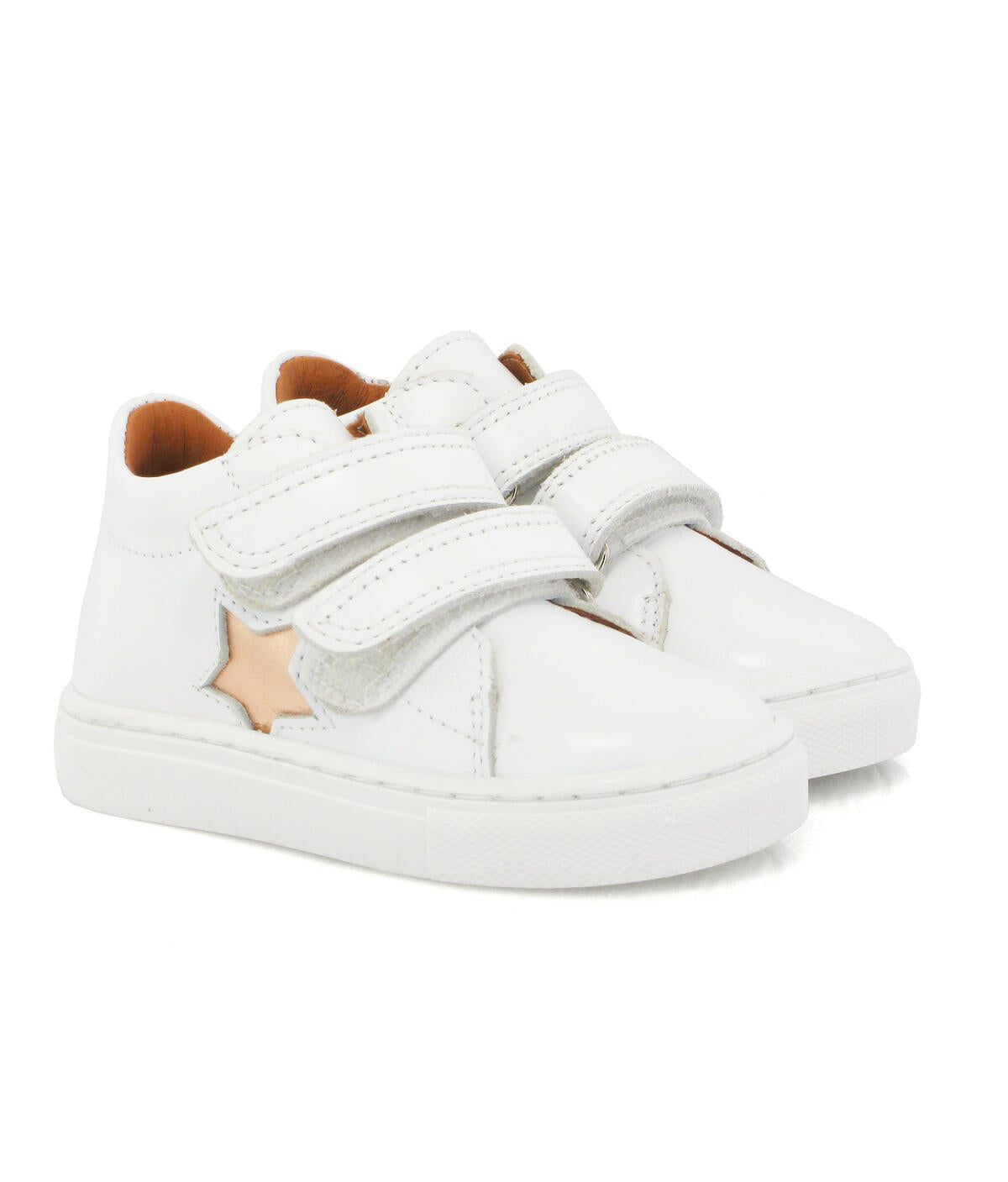 Atlanta White With Rosegold Star Baby Sneaker