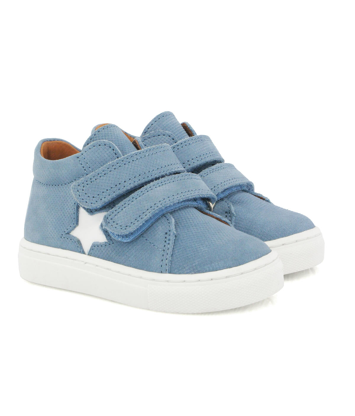 Atlanta Blue Nubuk With White Star Baby Sneaker