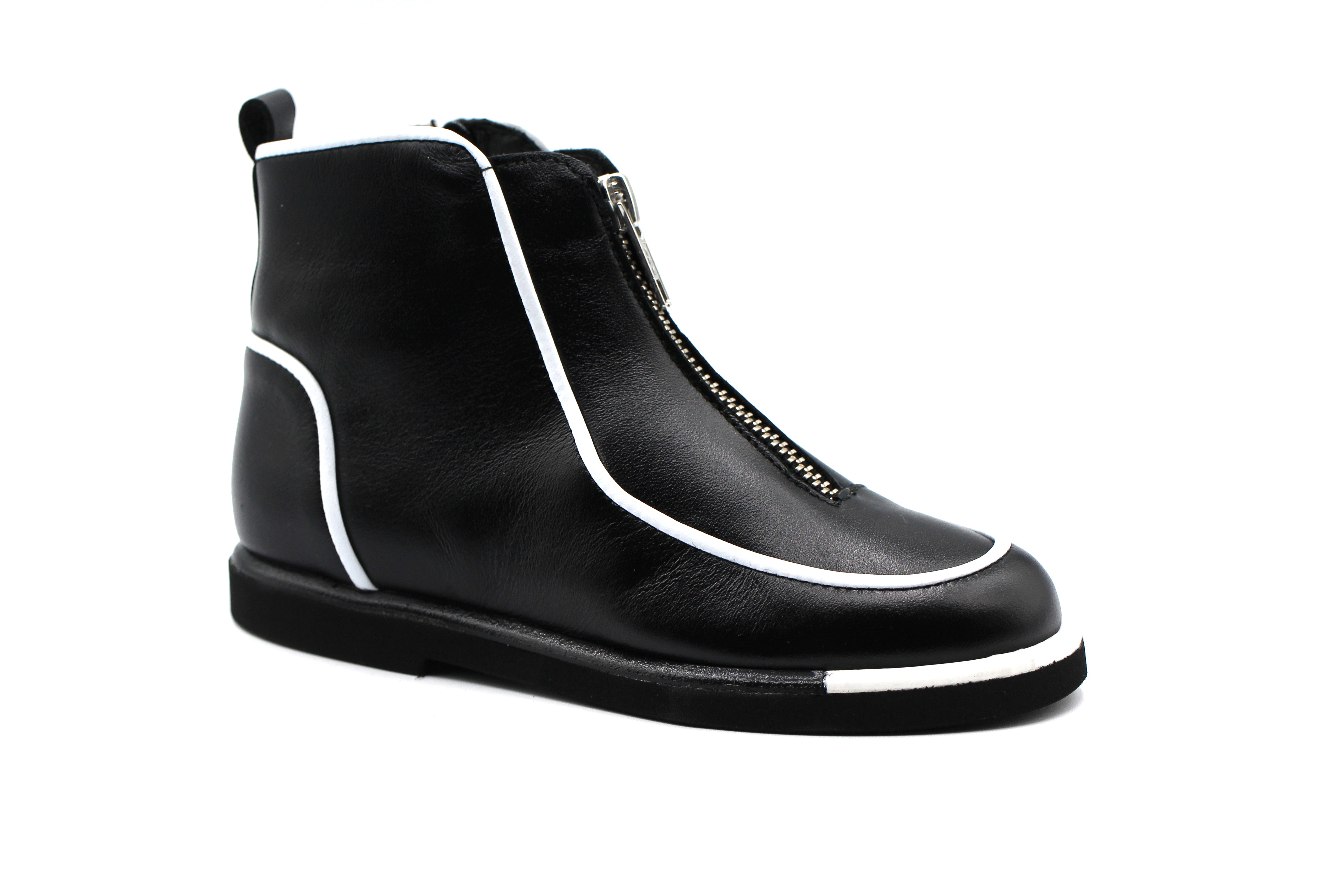 Don Louis Black Piping Bootie