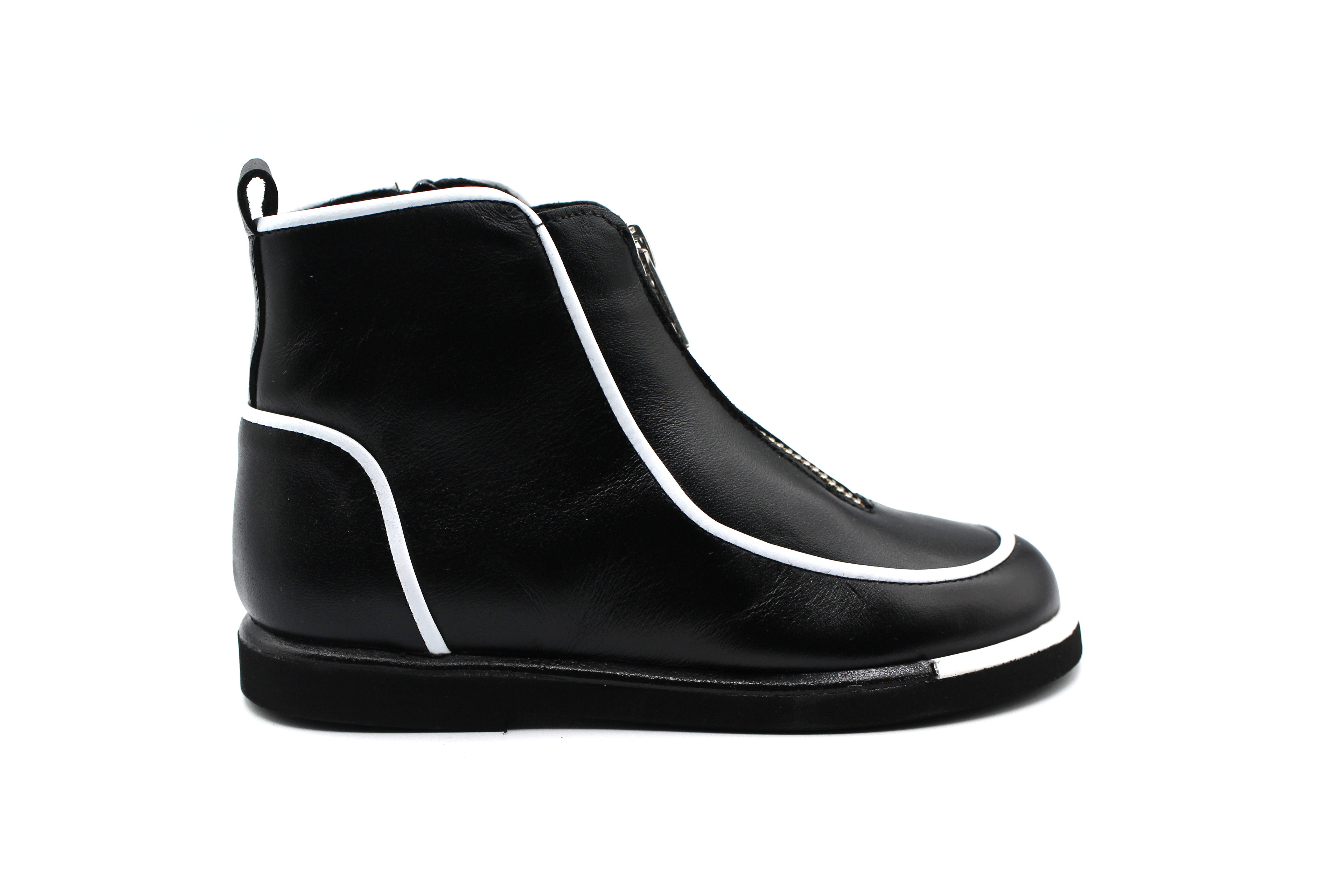 Don Louis Black Piping Bootie