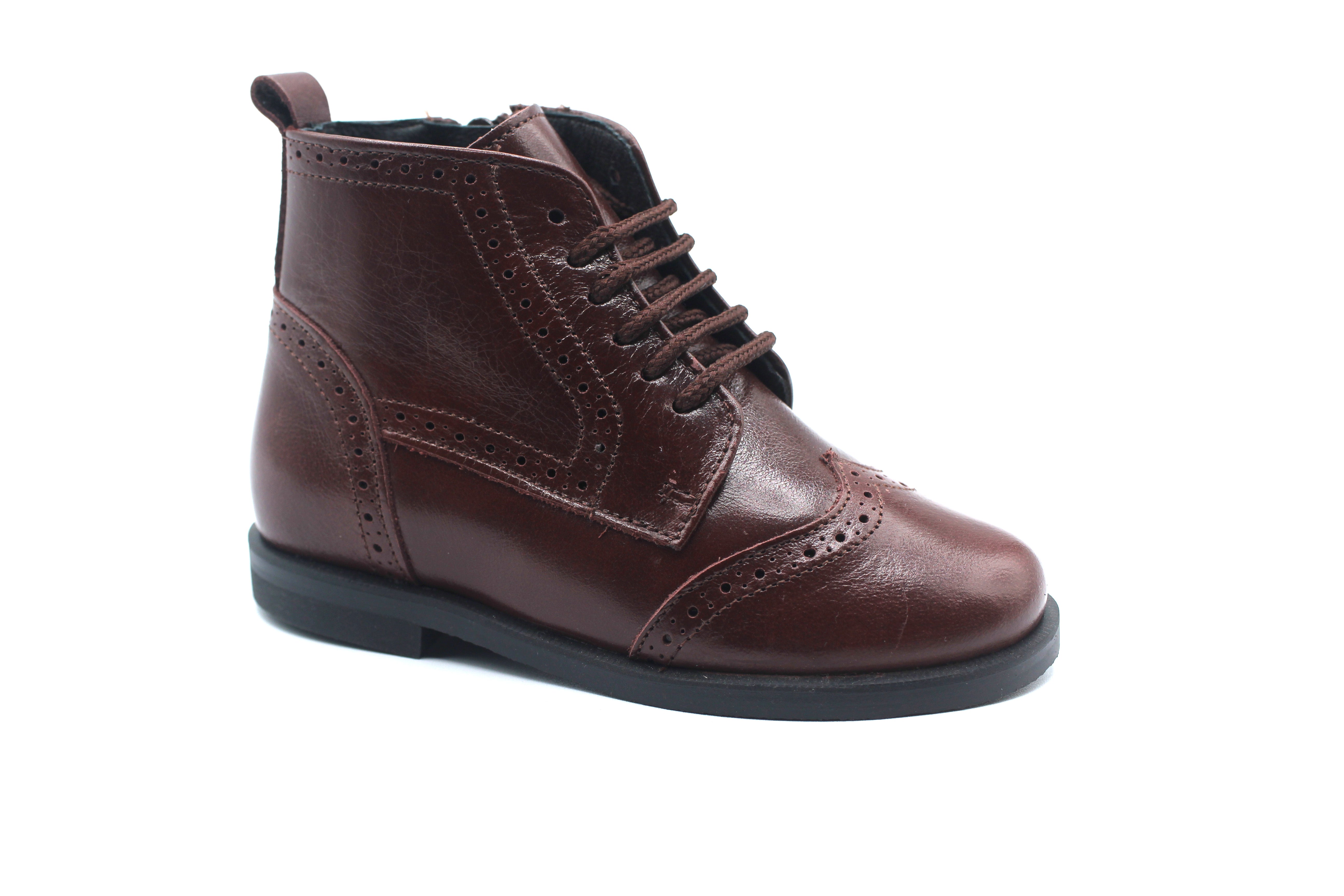 Don Louis Brown Wingtip Bootie Don Louis Brown Wingtip Bootie