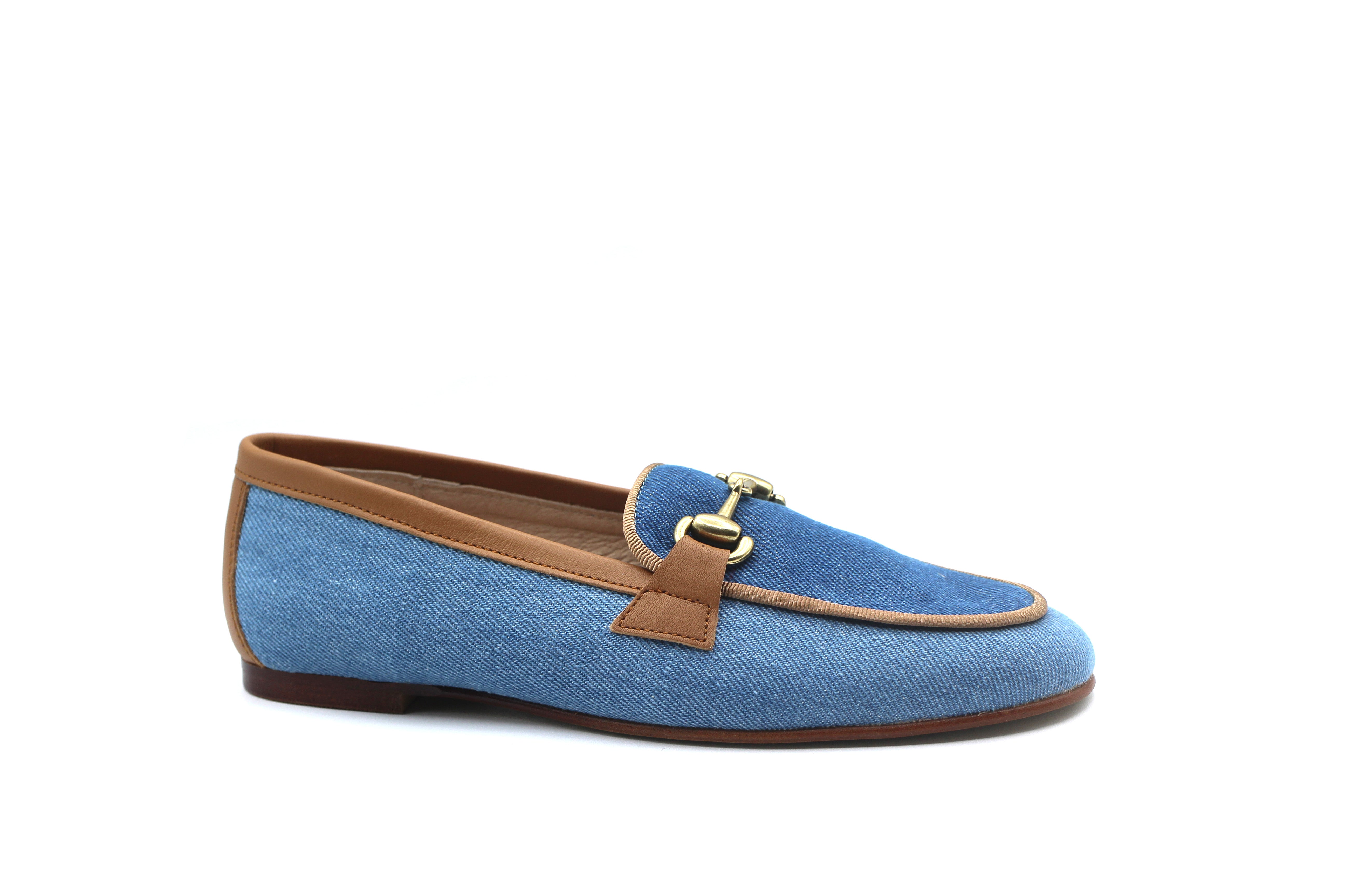 Don Louis Denim Two Tone Buckle Loafer