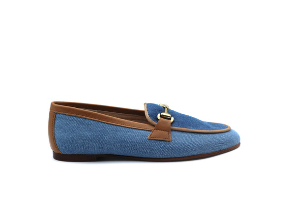Don Louis Denim Two Tone Buckle Loafer