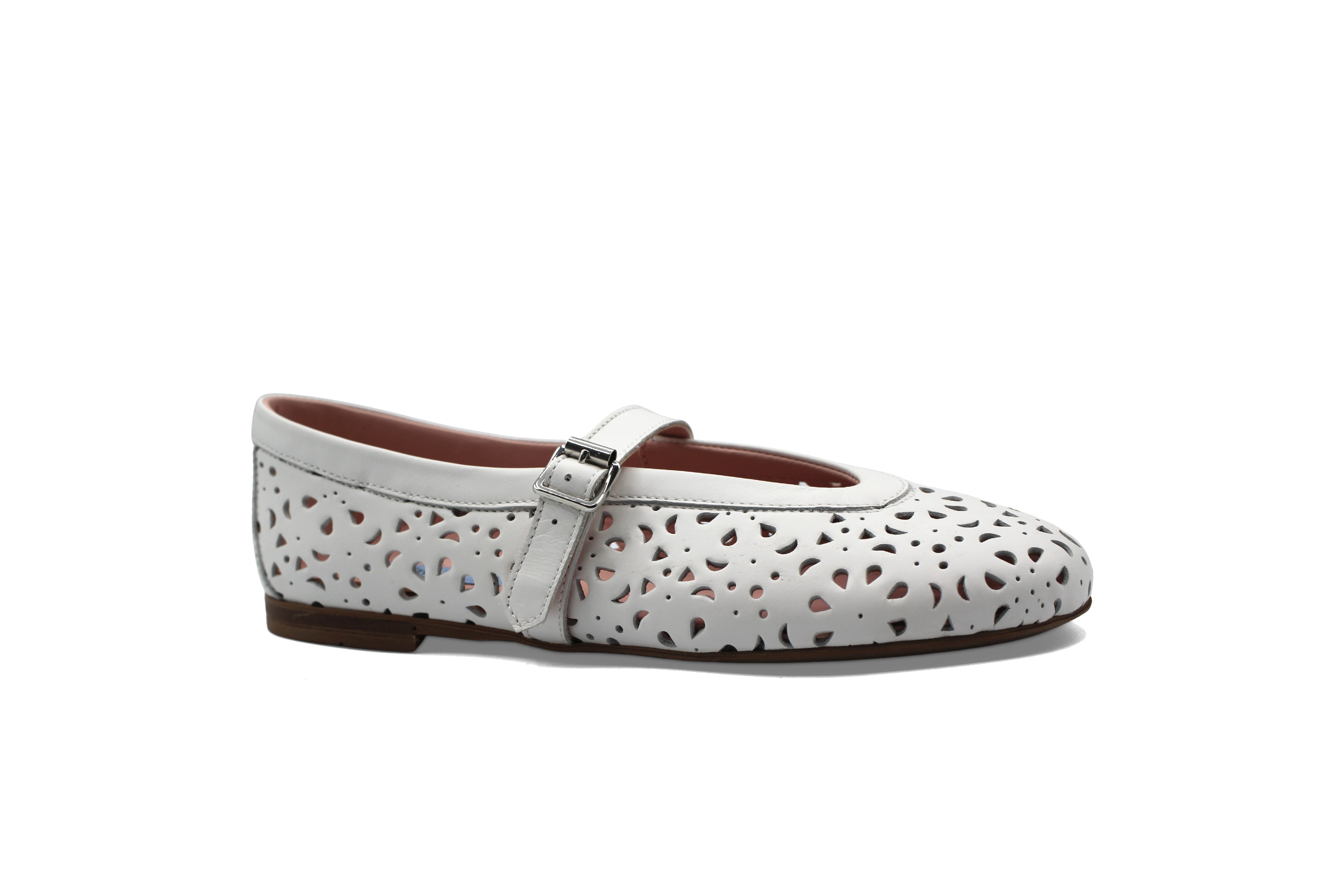 Rondinella White Cut Out Mary Jane