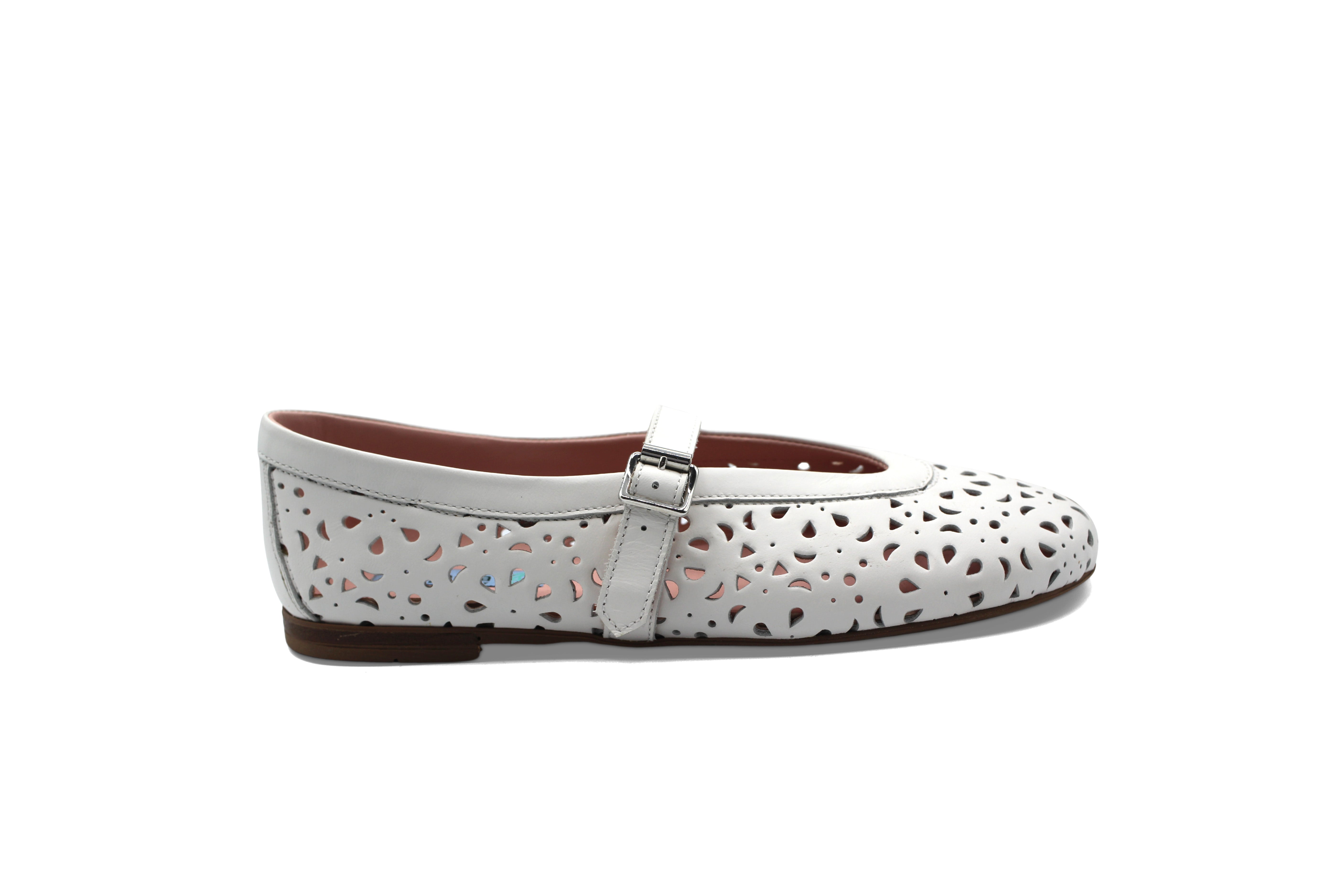 Rondinella White Cut Out Mary Jane