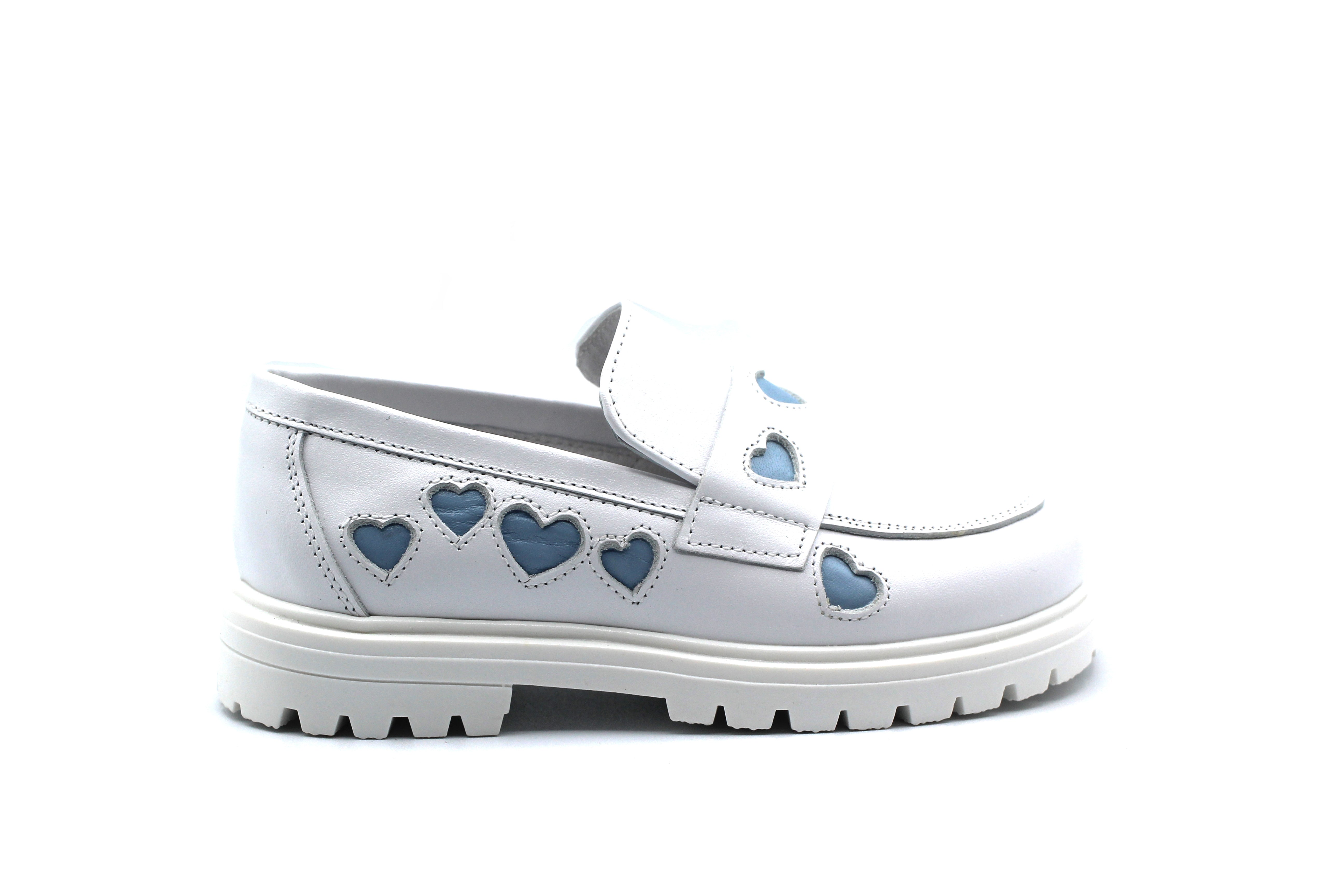 Don Louis White Chunky Heart Loafer