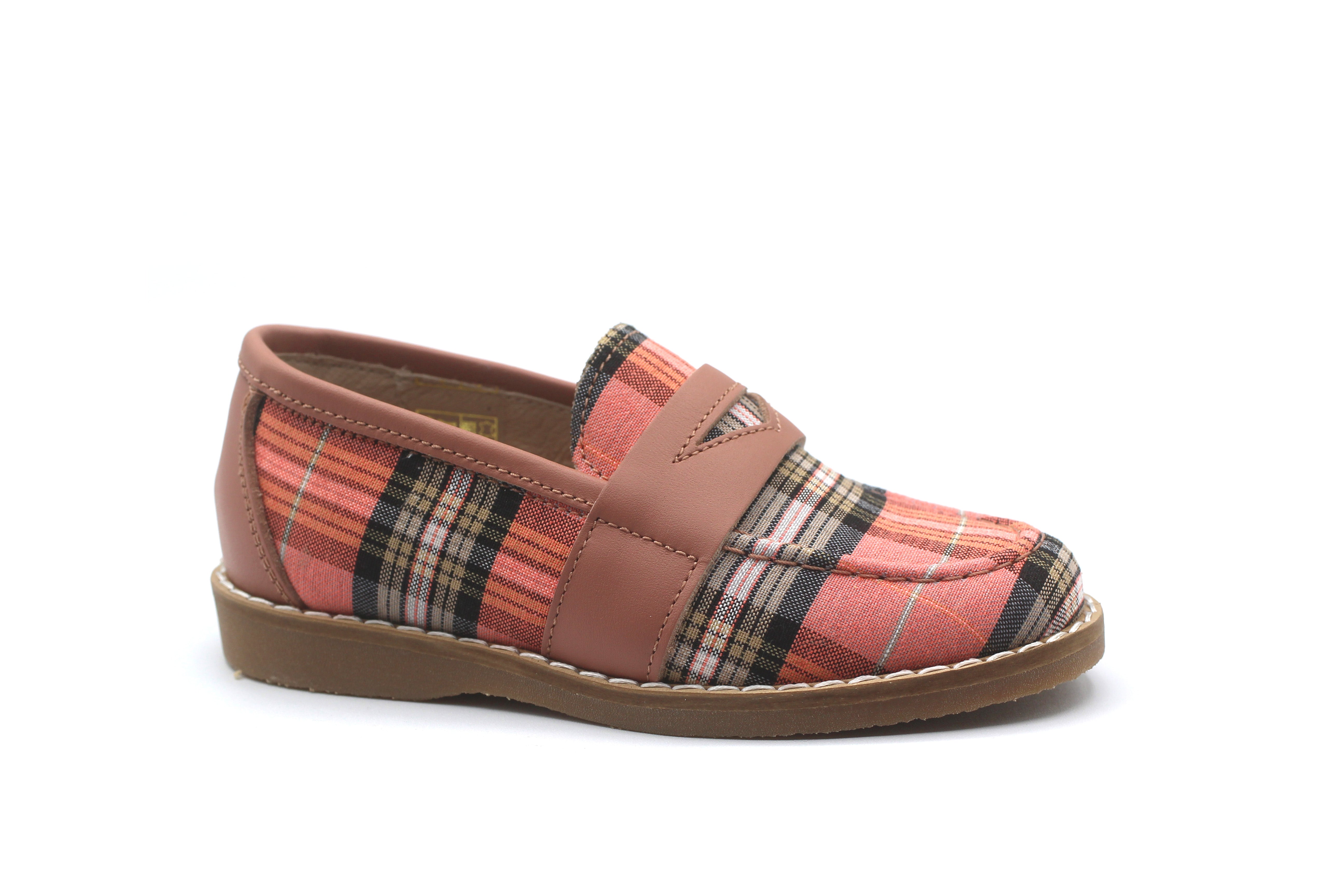 Don Louis Pink Plaid Loafer