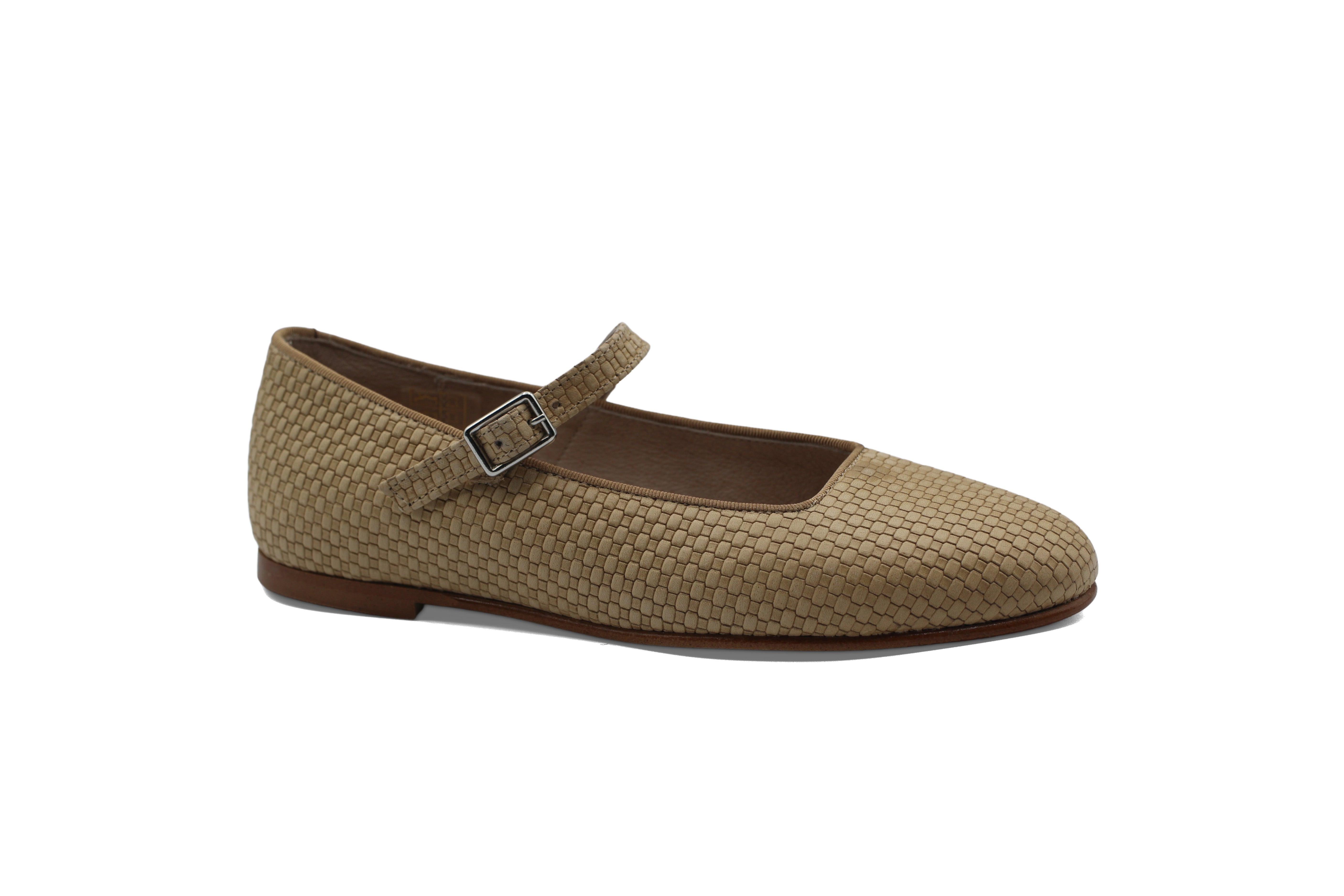 Valencia Camel Woven Mary Jane