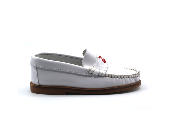 Don Louis White Patent Cherry Loafer