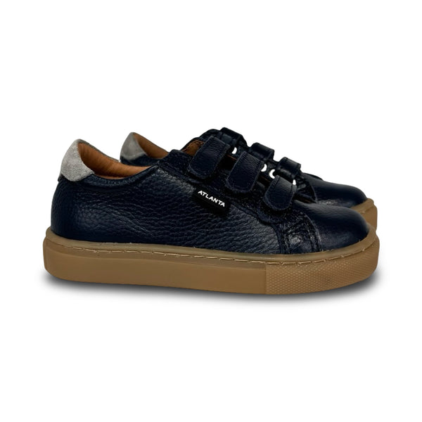 Atlanta Blue Grey Three Strap Sneaker