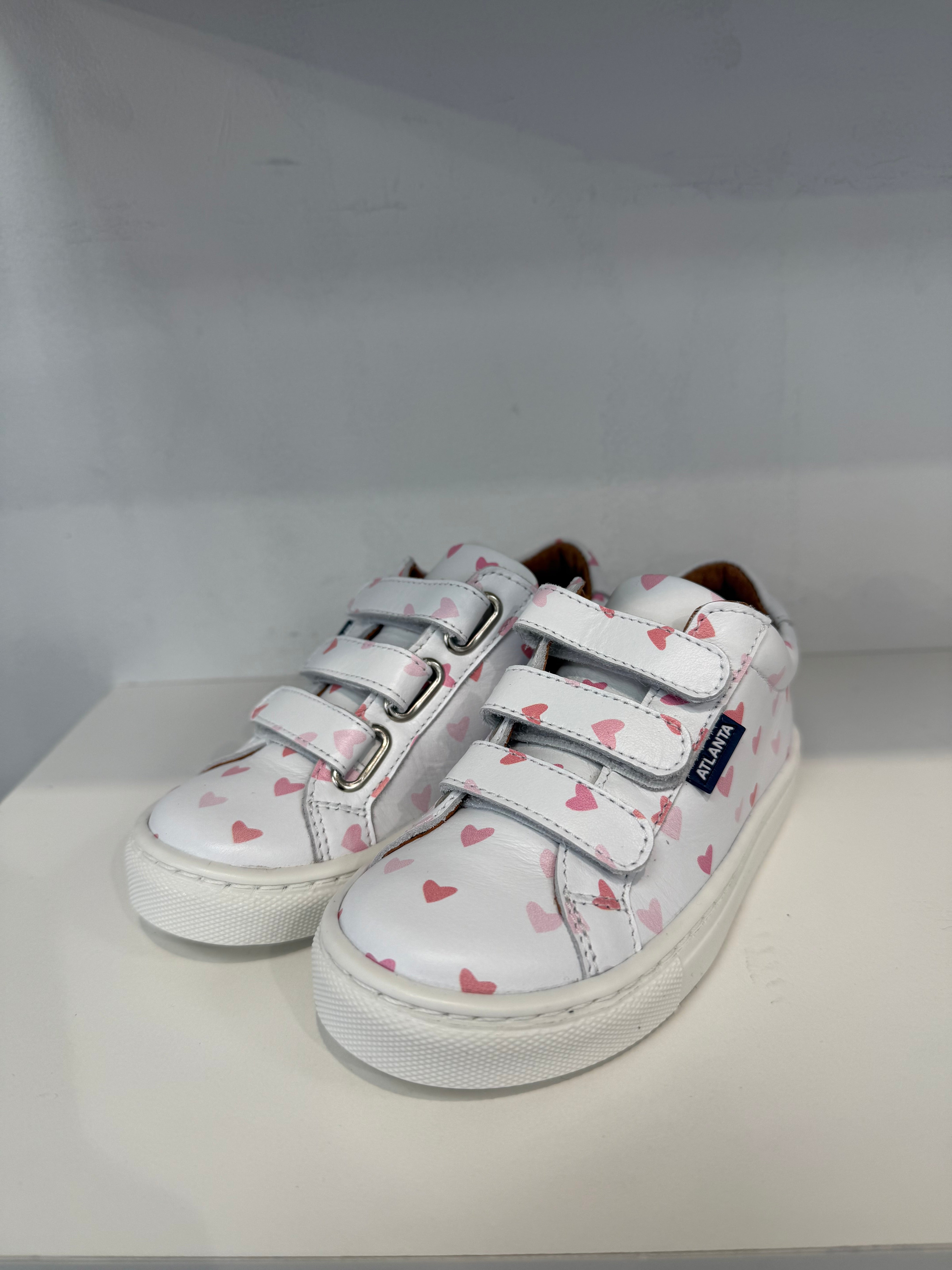 Atlanta Pink Hearts Velcro Sneaker