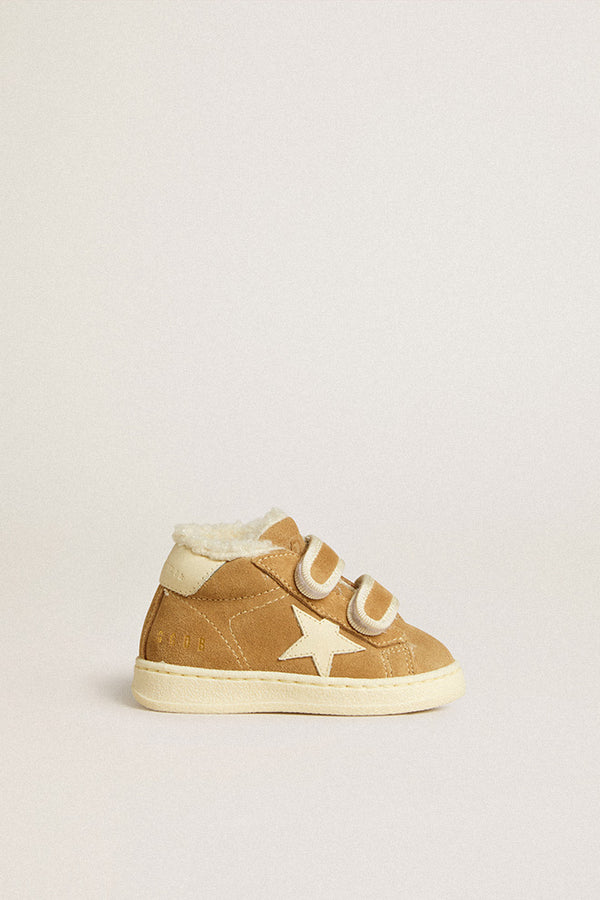 Golden Goose Tobacco Shearling Lining Baby Sneaker