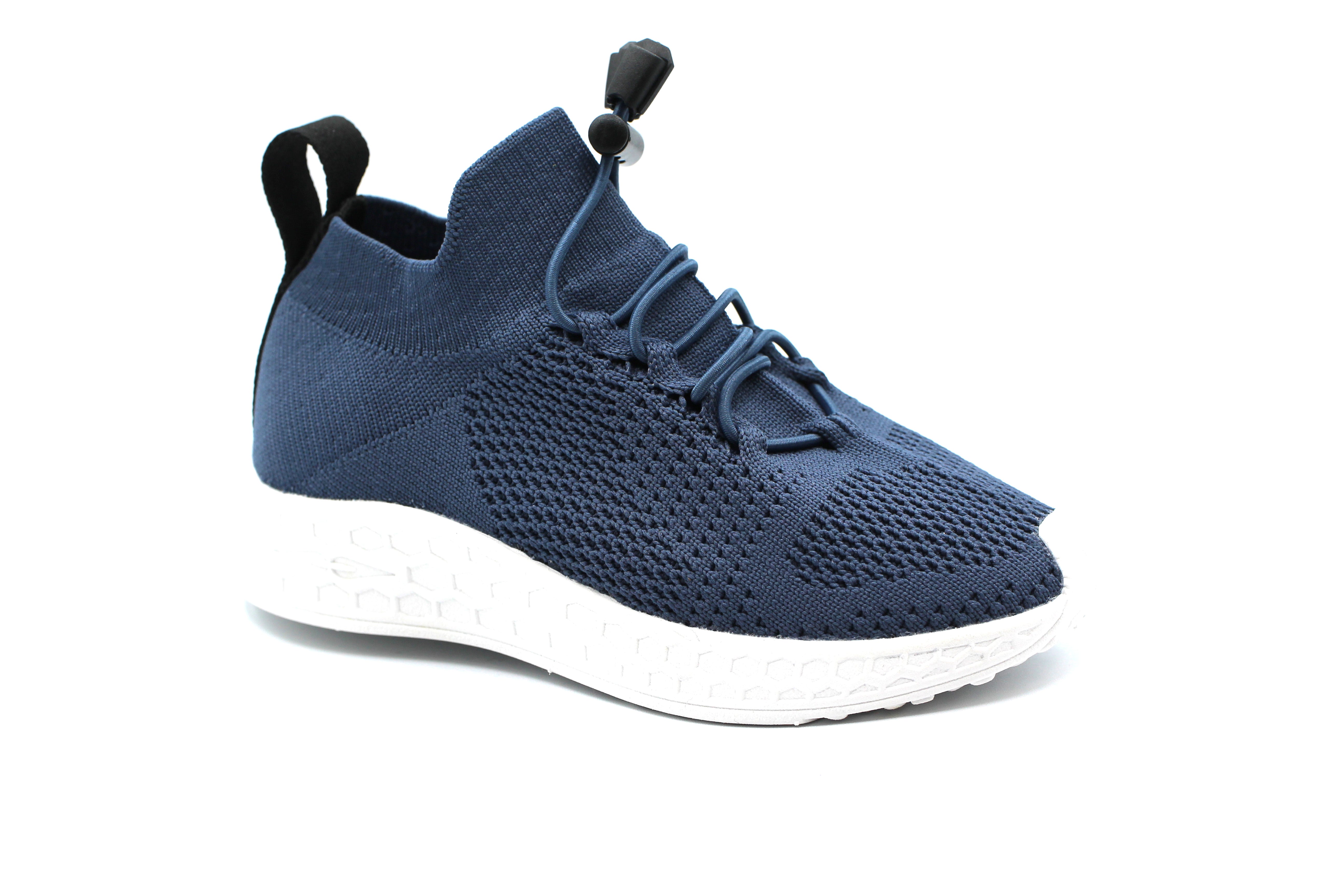 Fessura Blue Knit Rungang Sock Sneaker