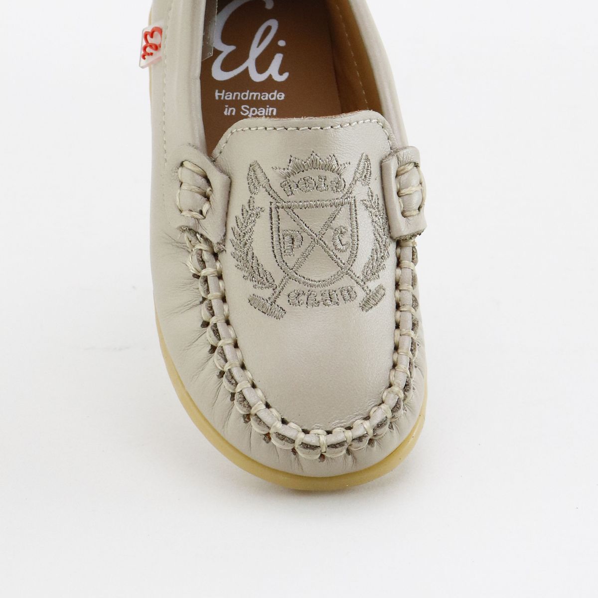 Papanatas Taupe Embroidered Loafer