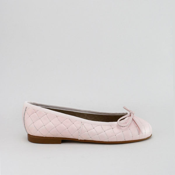 Papanatas Pink Pearl Weave Ballet Flat