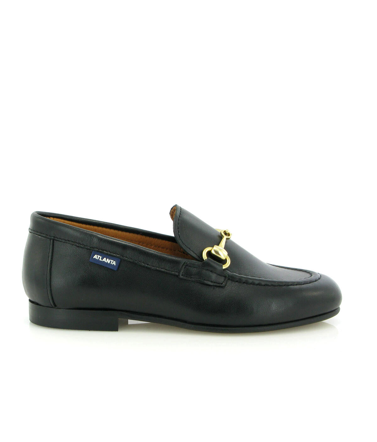 Atlanta Black Smooth Loafer With Buckle