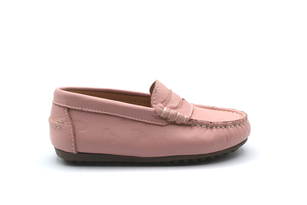 LMDI Pink Heart Print Penny Loafer