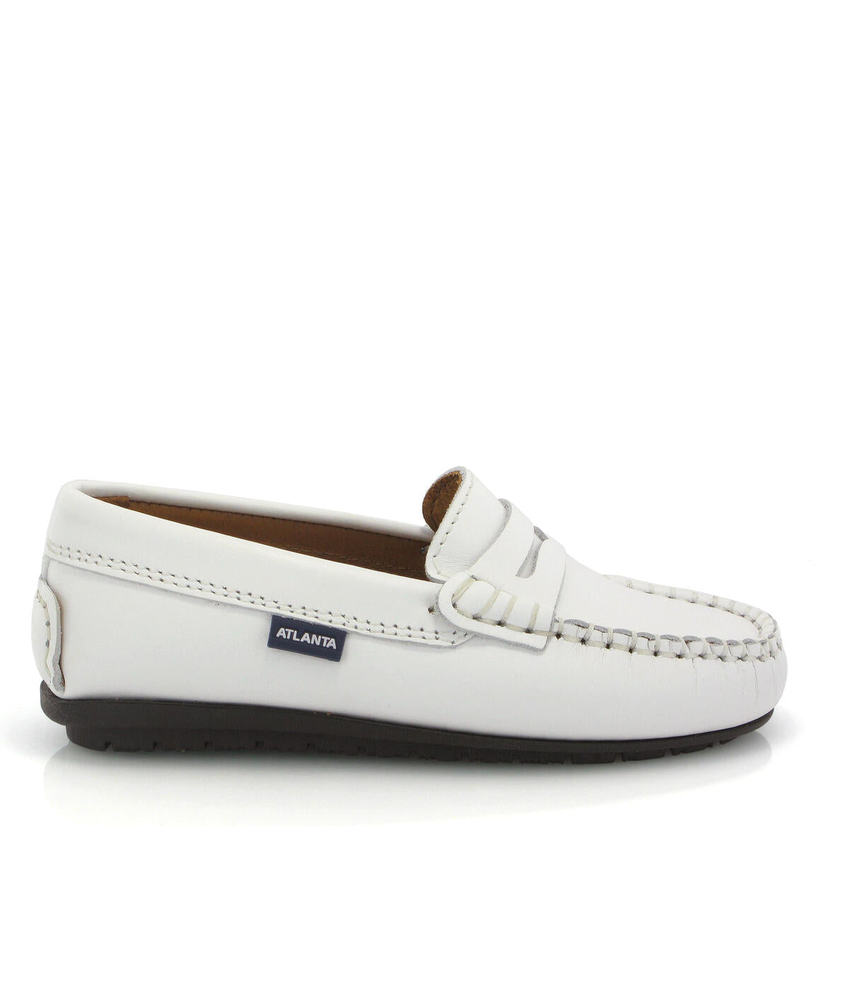 Atlanta White Smooth Penny Loafer