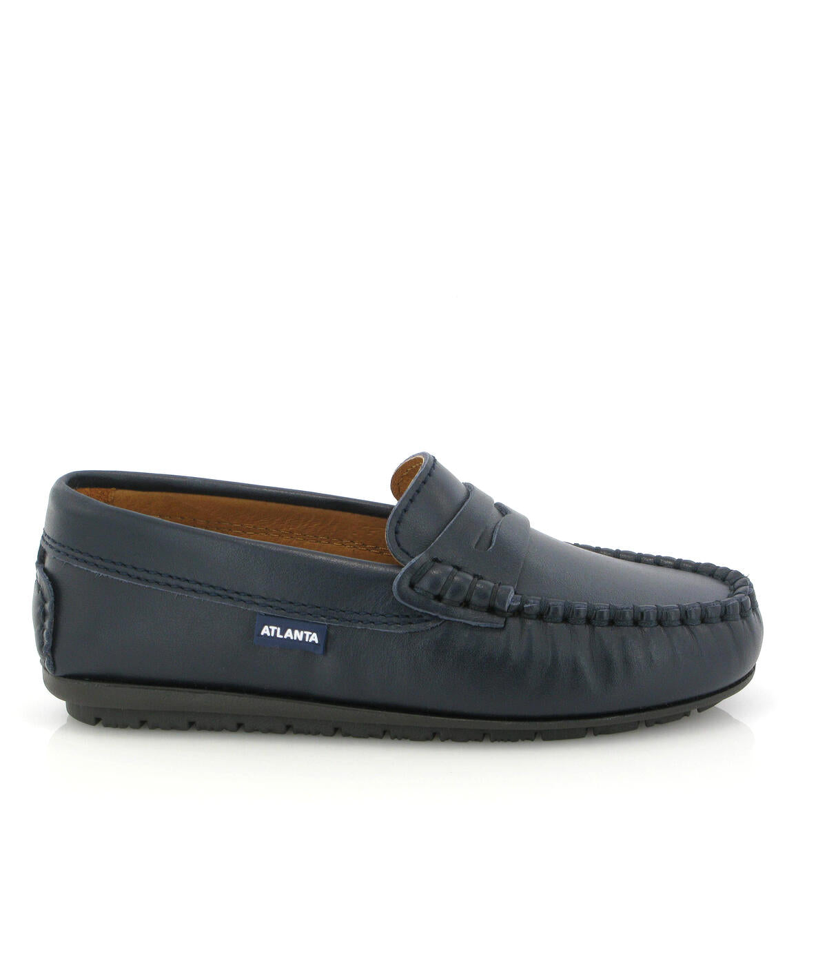 Atlanta Blue Navy Smooth Penny Loafer