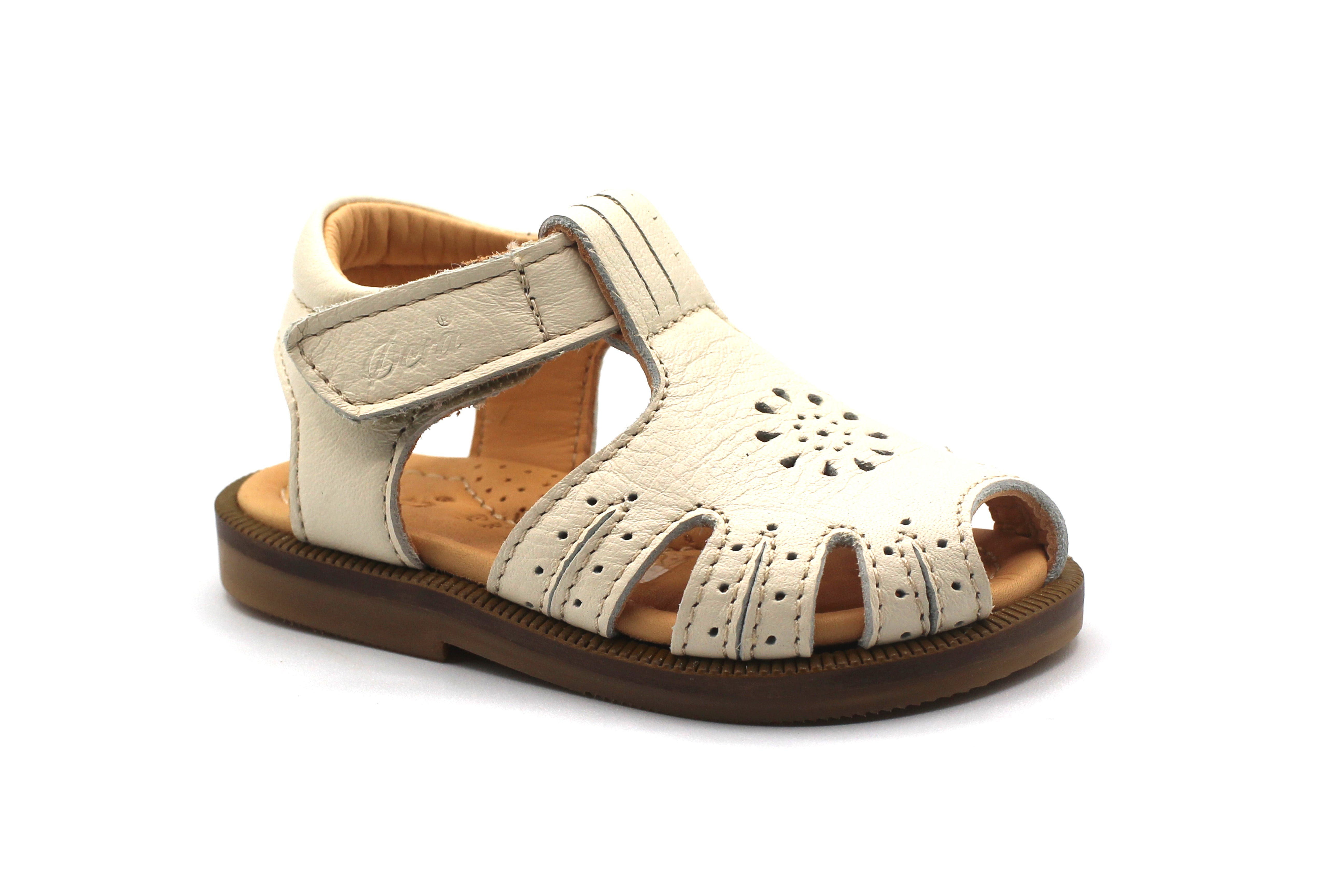 Ocra Cream Velcro Sandal