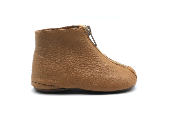 Pepe Caramel Zipper Bootie