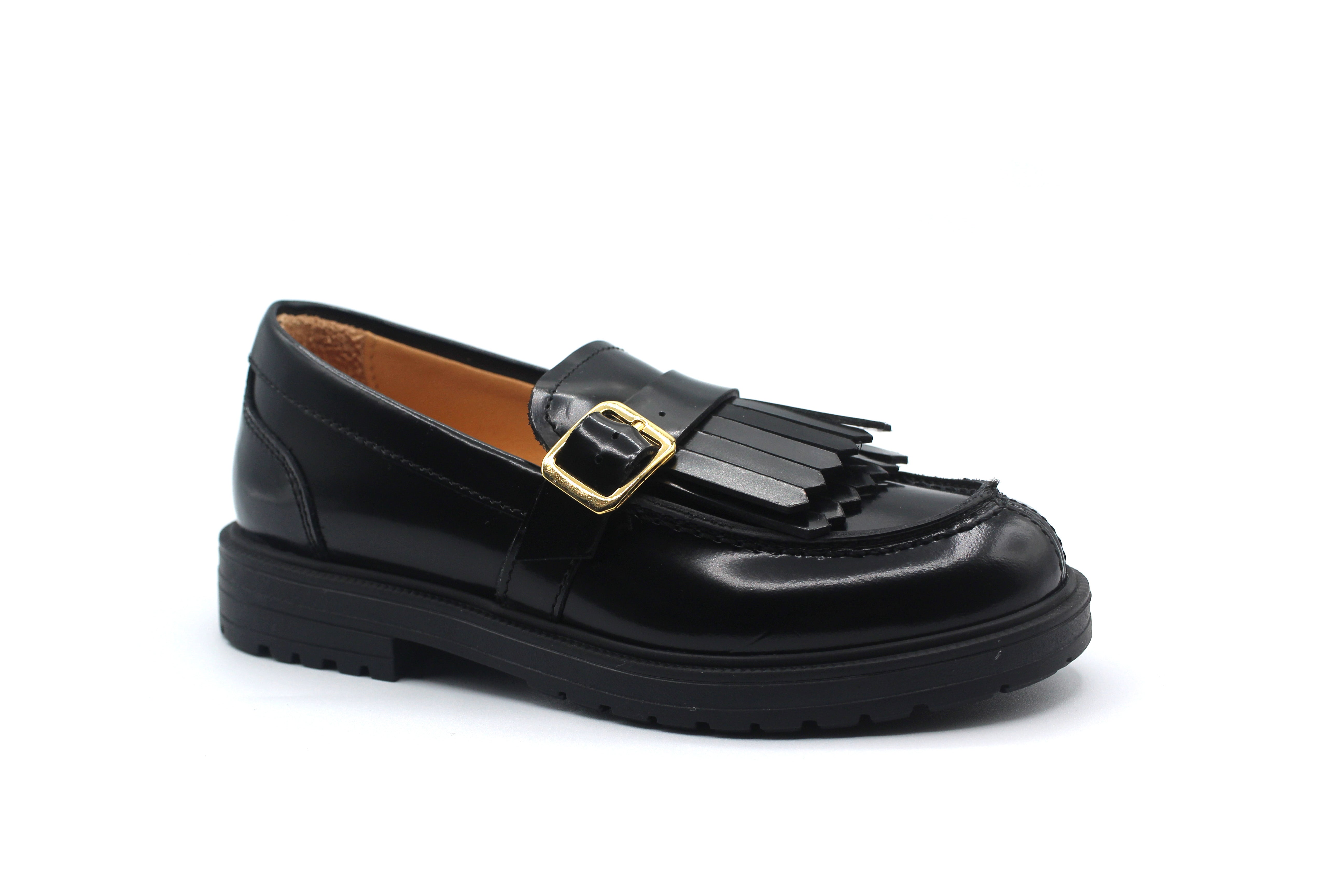 Rondinella  Black Fringe Loafer