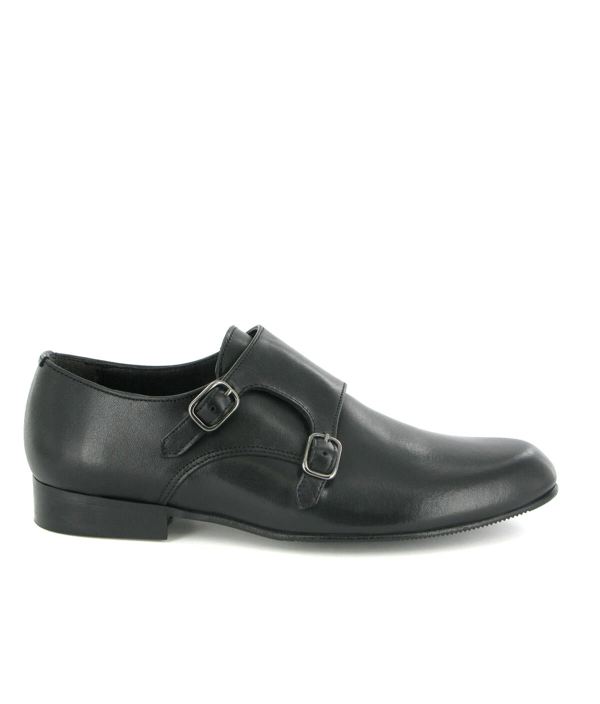 Atlanta Black Smooth Classic Monk-Strap