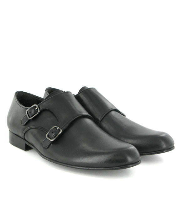 Atlanta Black Smooth Classic Monk-Strap