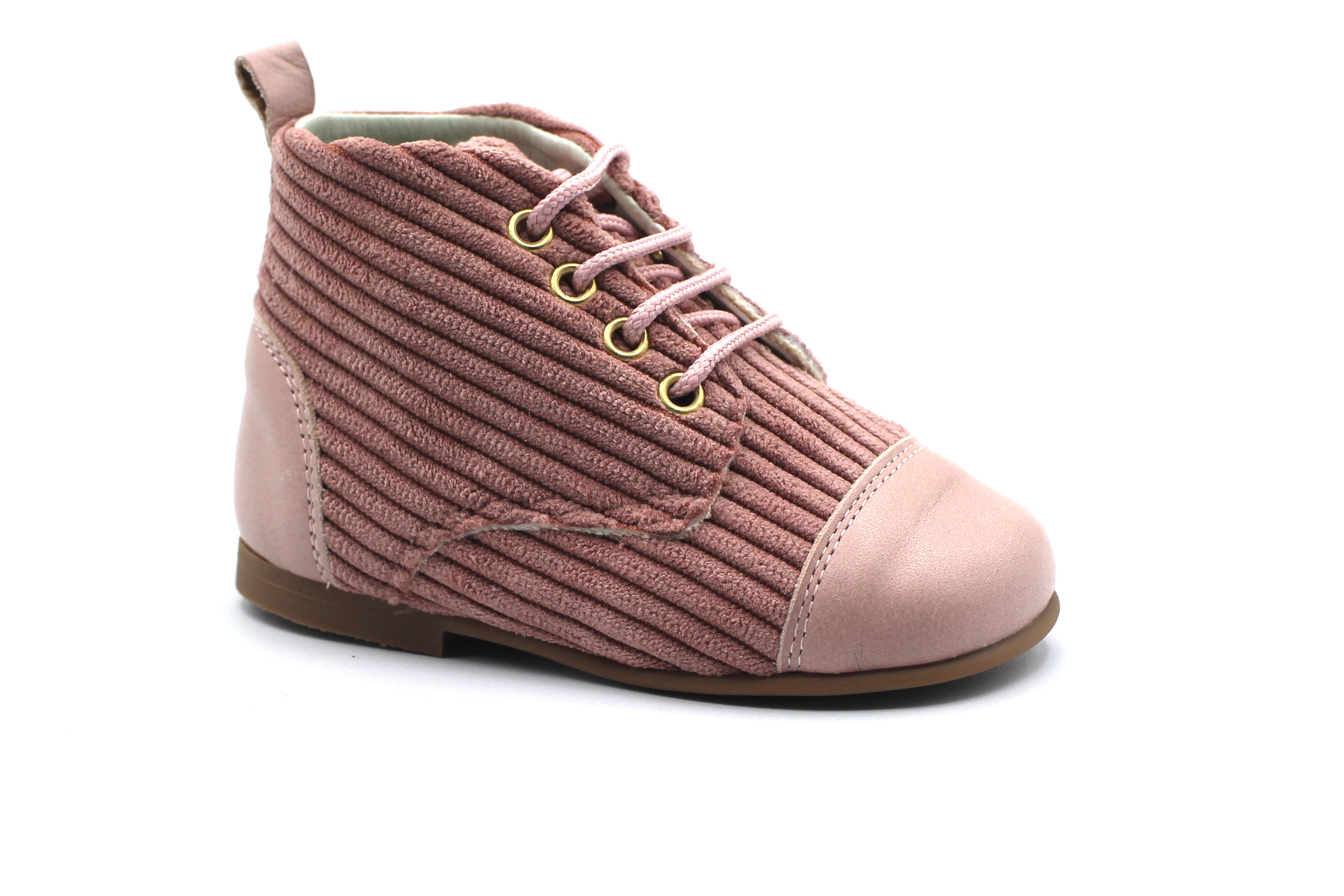 Andanines Pink Corduroy Bootie